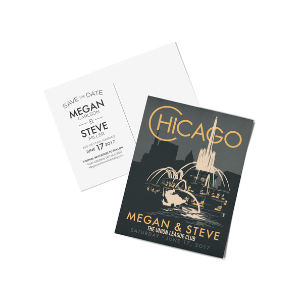 Chicago Buckingham Fountain Save The Date