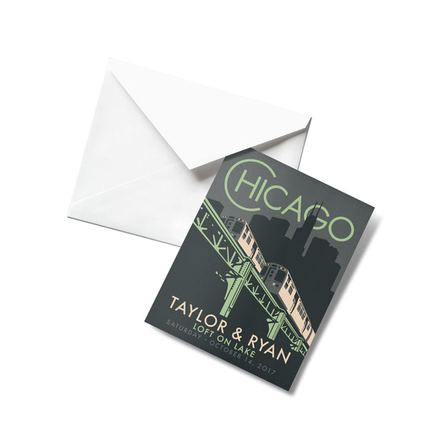 Chicago "EL" Thank You Cards