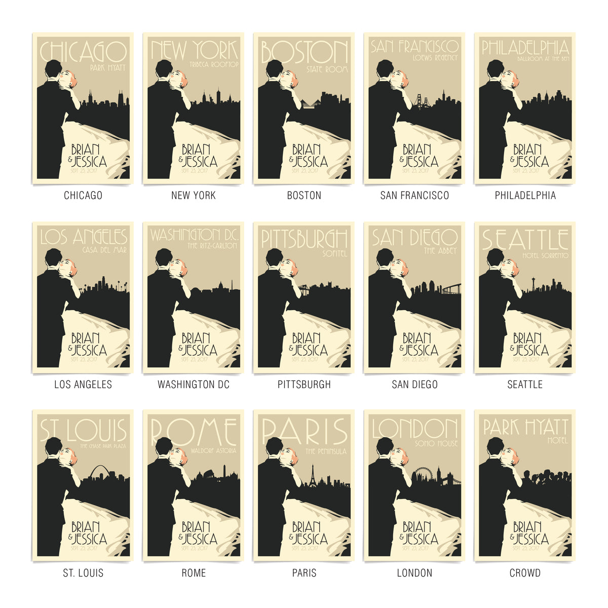 Skyline Thank You Cards