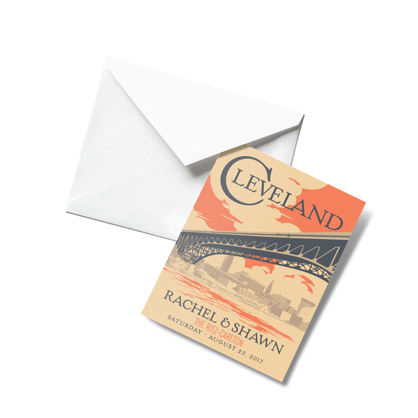 Cleveland Skyline Thank You Cards