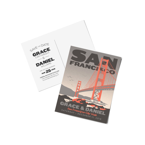 San Francisco Golden Gate Save The Date
