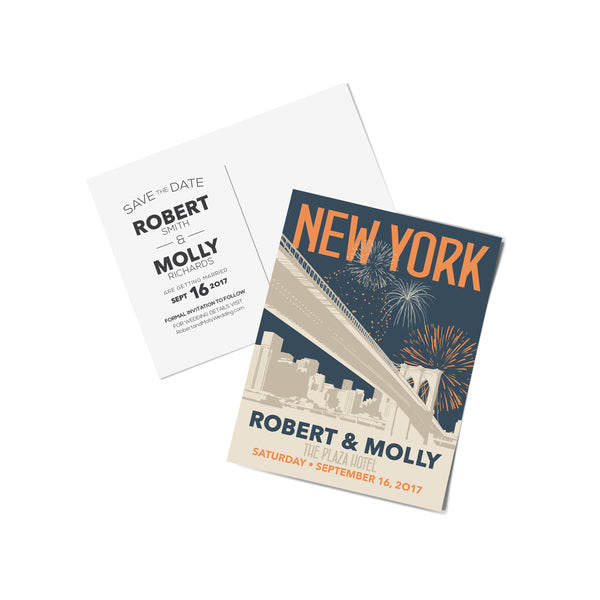 New York Skyline Save The Date
