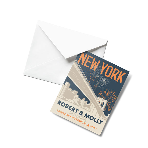 New York Skyline Thank You Cards