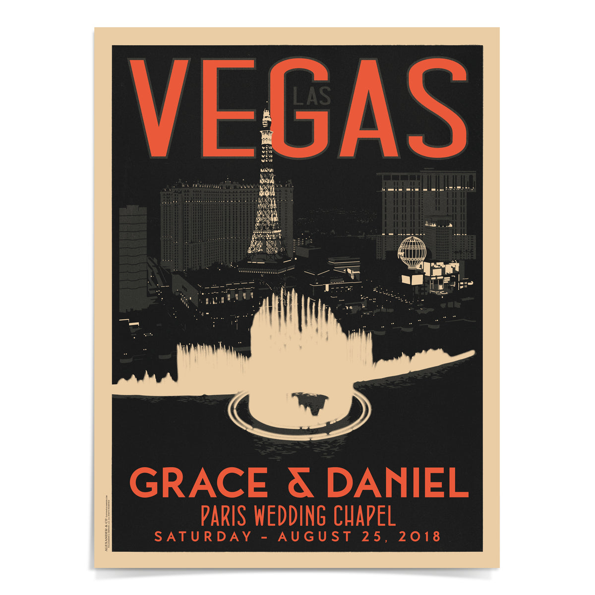 Las Vegas Fountain Thank You Cards