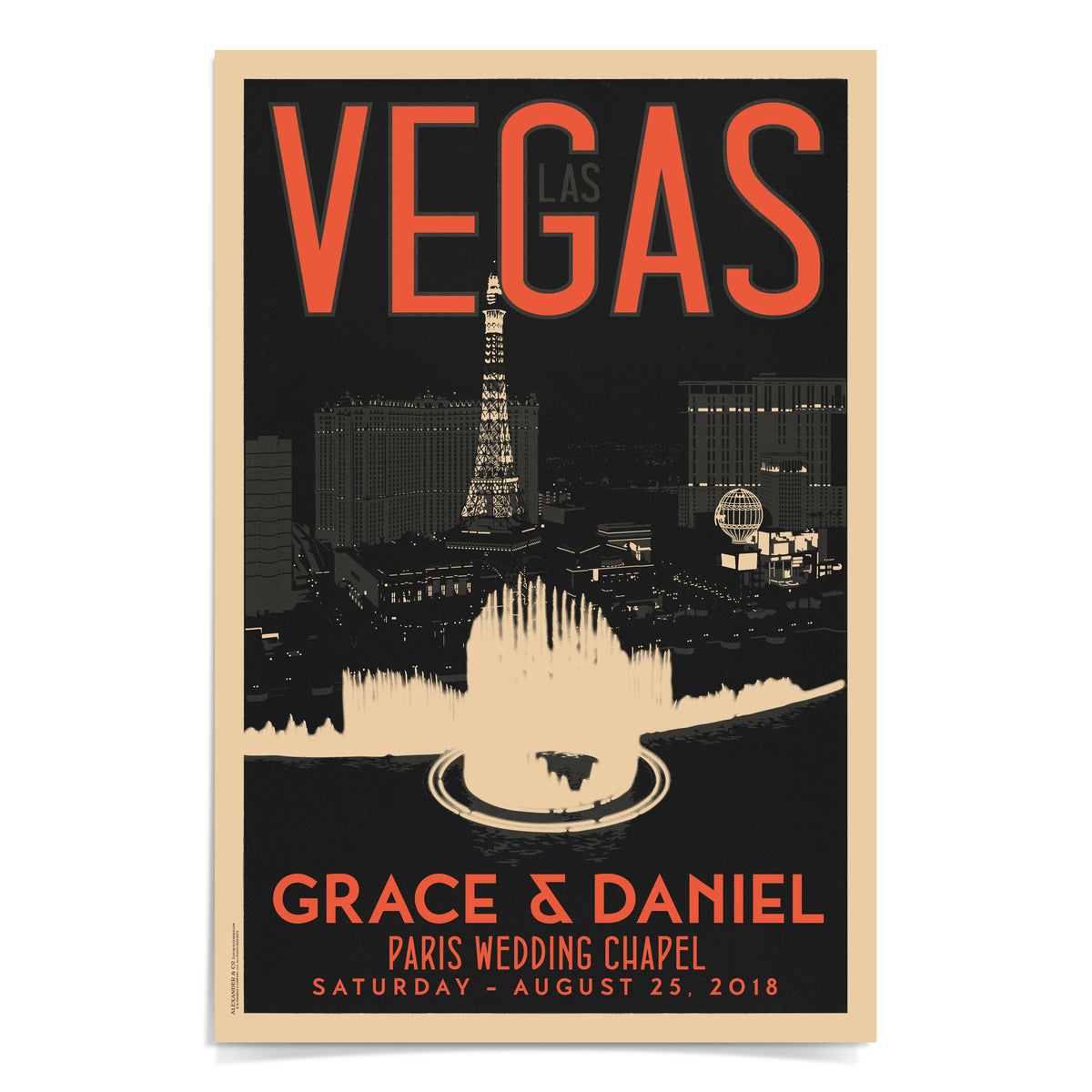 Las Vegas Fountain Thank You Cards