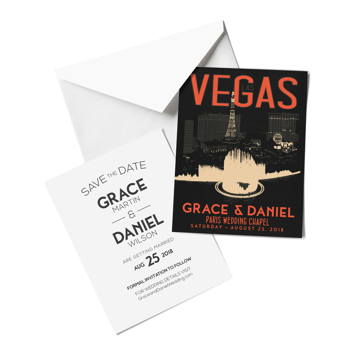 Las Vegas Fountain Thank You Cards