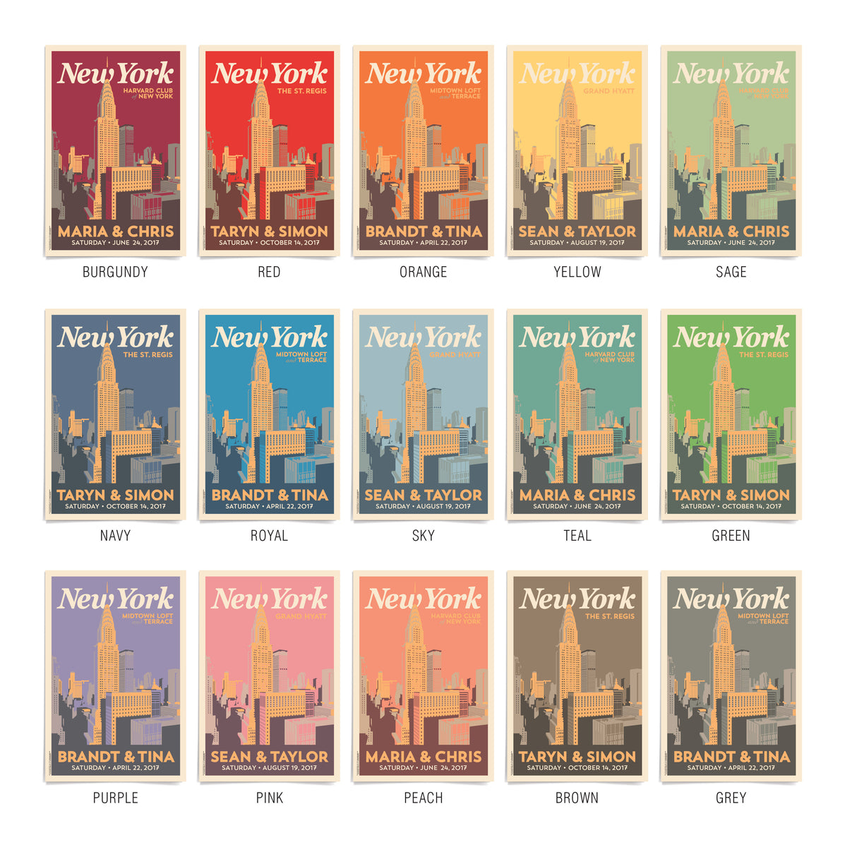 New York Downtown Thank You Cards
